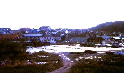 Översvämning i Grebbestad 1960-talet. Foto: E. Gullman