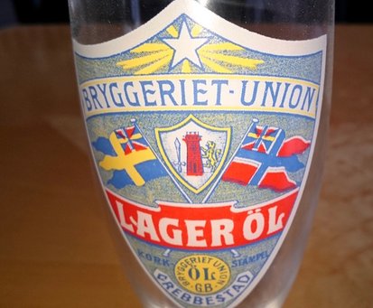 Bryggeriet Unions etikett finns nu på ett populärt ölglas. Foto: E. Kihlberg