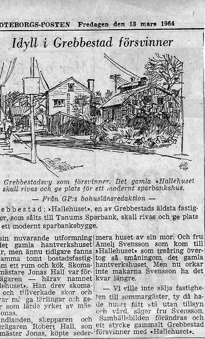 Tidningsartikel "Idyll i Grebbestad försvinner"
