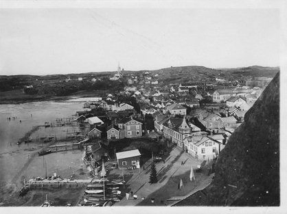 Hamnen innan kajbygget 1934
